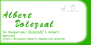 albert dolezsal business card